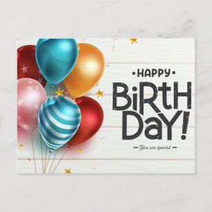 Cartão Postal Feliz Aniversário! Você é especial!