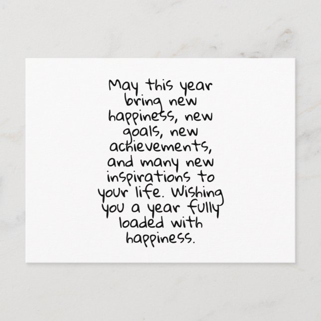 CARTÃO POSTAL FELIZ ANO NOVO (Frente)