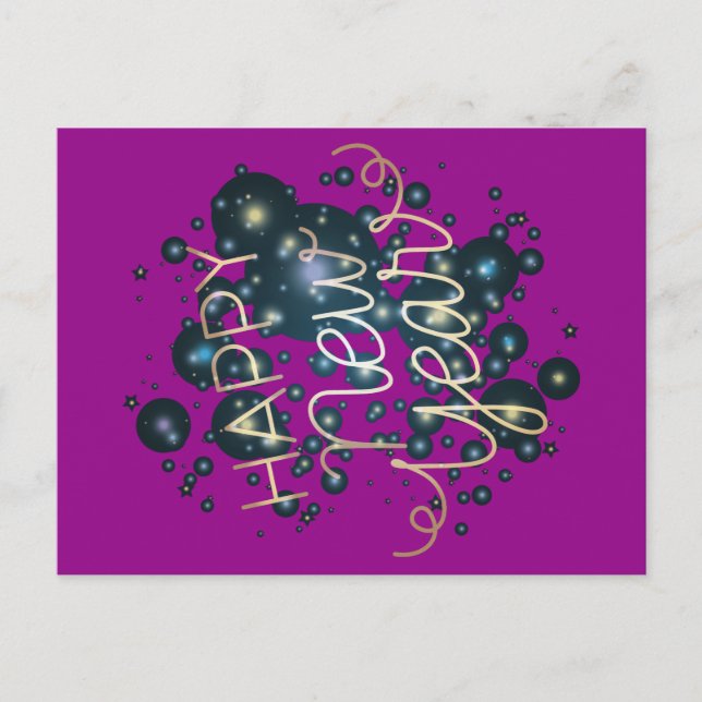 Cartão Postal Feliz ano novo (Frente)