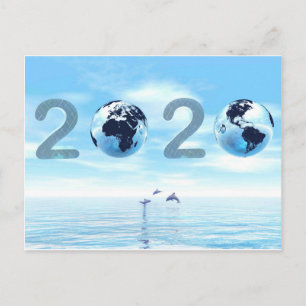 Cartão Postal feliz ano novo 2020
