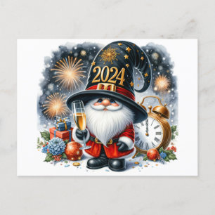 Cartão Postal Feliz ano novo 2024