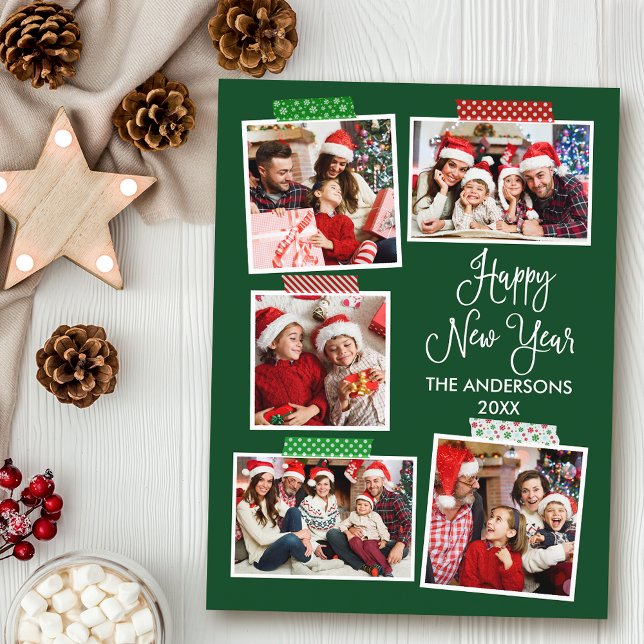 Cartão Postal Feliz ano novo de caligrafia divertida, Artesanato (Customize to change your personalized text size or text style.)