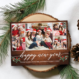 Cartão Postal Feliz ano novo de Fotografias da Modern Calliograp