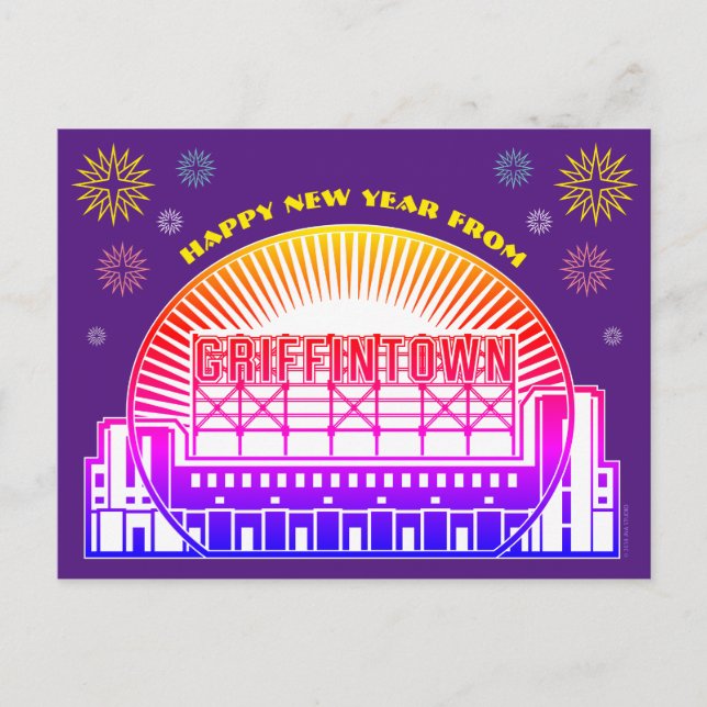 Cartão Postal Feliz ano novo do Cartão-postal Griffintown (Frente)