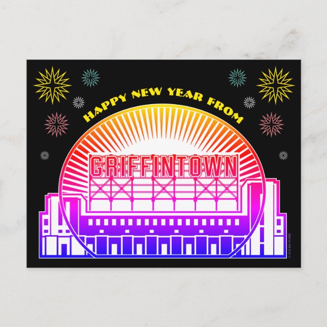 Cartão Postal Feliz ano novo do Cartão-postal Griffintown (Frente)