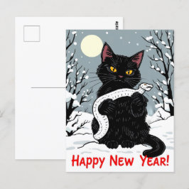 Cartão Postal Feliz ano novo do Cobra