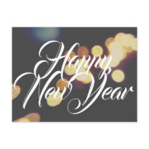 Feliz ano novo em luzes brilhantes