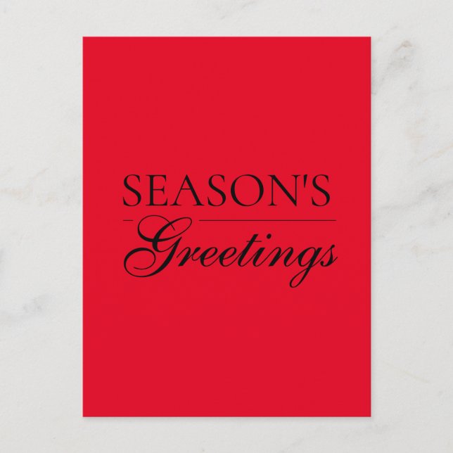 Cartão Postal Feliz Ano Novo Natal Feliz Temporada de Feriados (Frente)