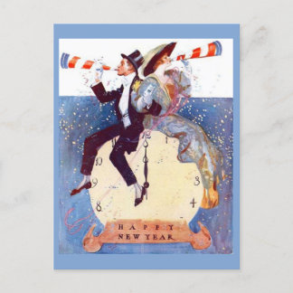 Cartão Postal Feliz ano novo Vintage
