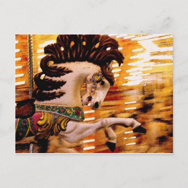 Cartão Postal Feliz ao redor do cavalo (Frente)