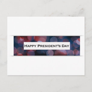 Cartão Postal Feliz apogeu do Dia do Presidente