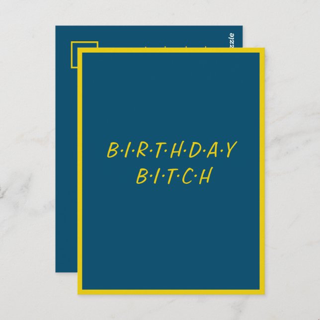 Cartão Postal FELIZ BIRTHDAY, melhor amigo, personalizado (Frente/Verso)