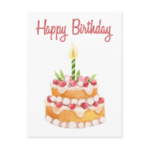 Feliz Bolo de Aniversário | Morango