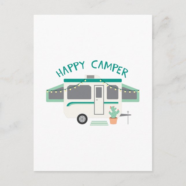 Cartão Postal Feliz Camper (Frente)