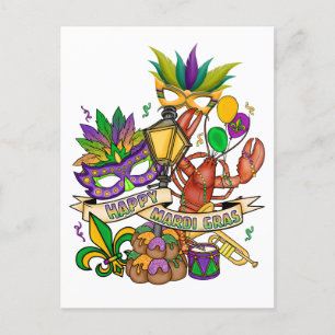Cartão Postal Feliz Carnaval Postal