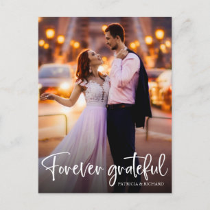 Cartão Postal Feliz Casamento Grateful Obrigado Cartão-Postal F