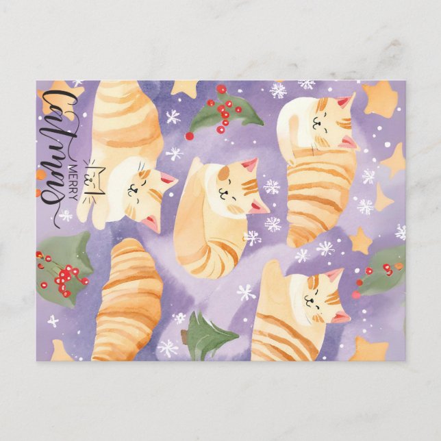 Cartão Postal Feliz Catsmas (Frente)