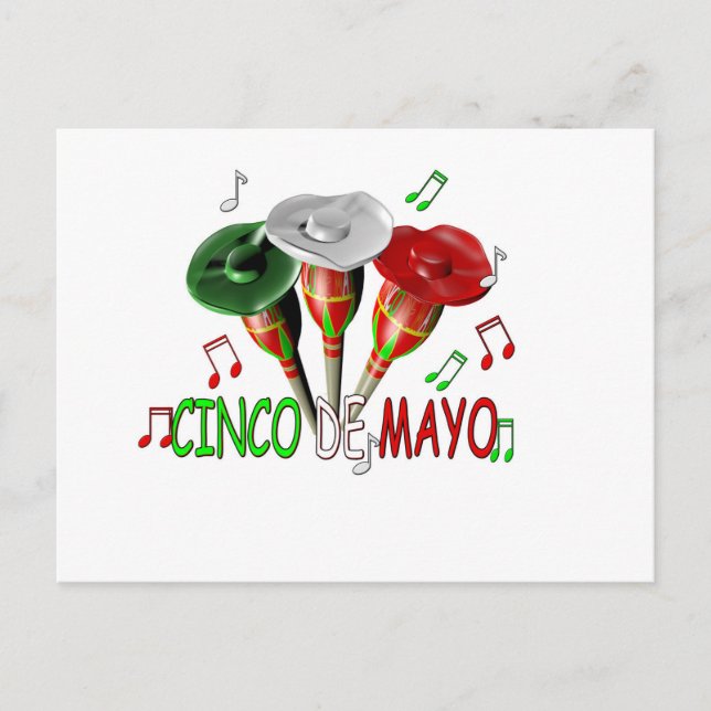 Cartão Postal Feliz Cinco de Mayo (Frente)