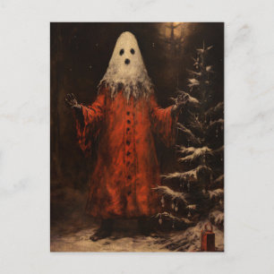 Cartão Postal Feliz Creepmas Spooky Ghost Gothic Vintage