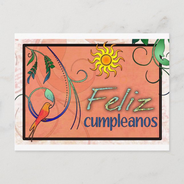 Cartão Postal Feliz Cumpleanos (Frente)