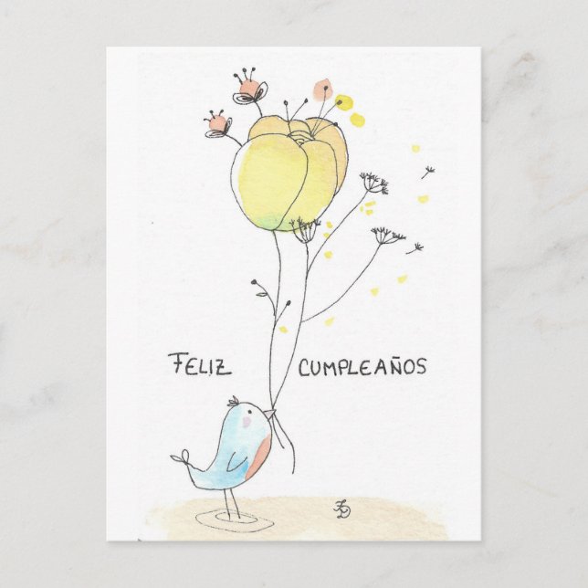 Cartão Postal Feliz Cumpleaños (Frente)