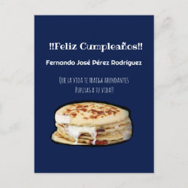 Cartão Postal Feliz Cumpleaños a el Comelón de Pupusas