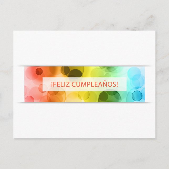 Cartão Postal feliz cumpleanos luzes bokeh (Frente)