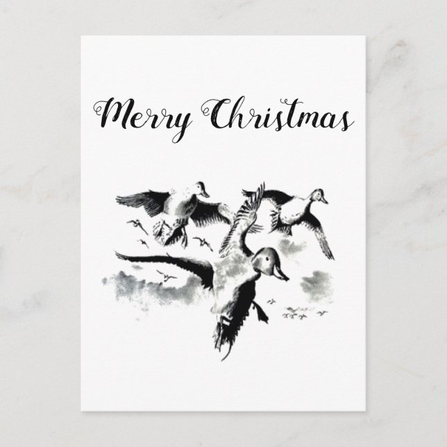 Cartão postal Feliz de Caçadores de Natal (Frente)