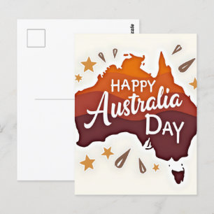 Cartão Postal Feliz Dia da Austrália