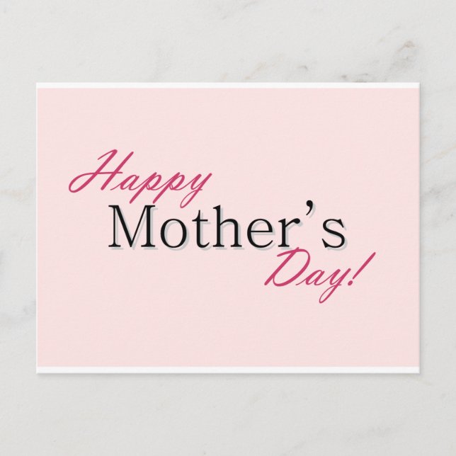 Cartão Postal Feliz dia da mãe (Frente)