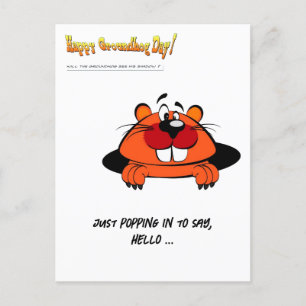 Cartão Postal Feliz Dia da Marmota