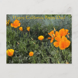 Cartão Postal Feliz Dia da Poppy Califórnia!