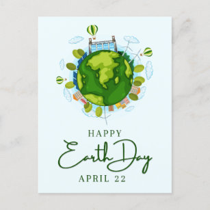 Cartão Postal Feliz Dia da Terra