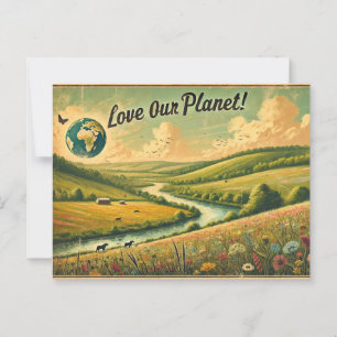 Cartão Postal Feliz Dia da Terra,