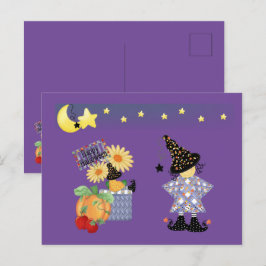 Cartão Postal Feliz Dia das Bruxas 3