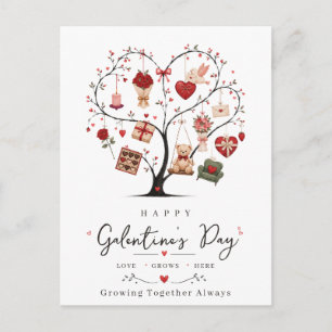 Cartão Postal Feliz Dia das Galentinas BFF Árvore do Amor