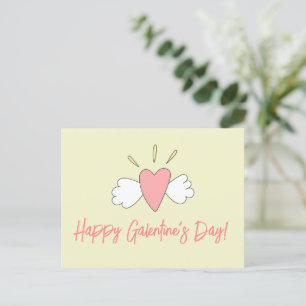 Cartão Postal Feliz Dia das Galentinas! Lindos Amigos Coração Al