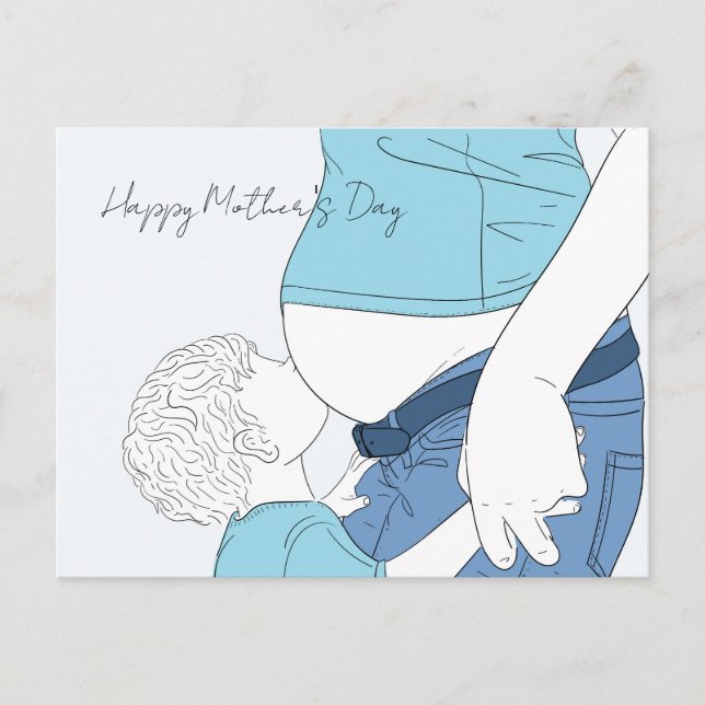 Cartão Postal Feliz Dia das Mães (Frente)