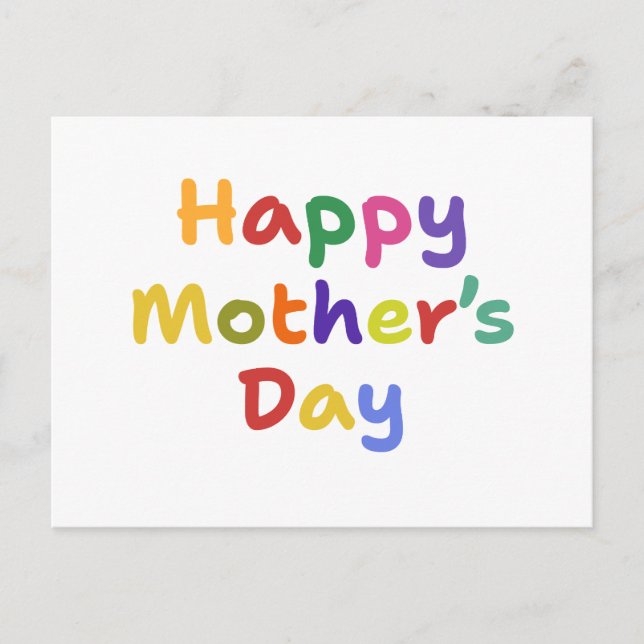 Cartão Postal Feliz Dia das Mães (Frente)