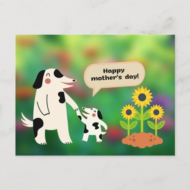 Cartão Postal Feliz Dia das Mães (Frente)