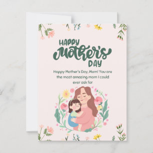 Cartão Postal Feliz dia das mães 