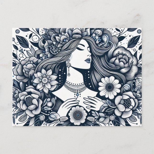 Cartão Postal Feliz Dia das Mulheres Honrando Mulheres em Todo L (Frente)