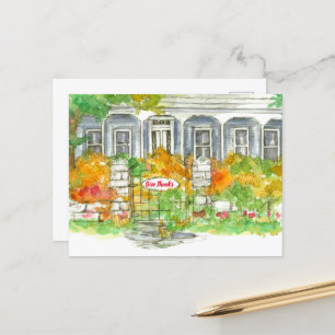 Cartão Postal Feliz Dia de Ação de Graças Da Realtor Casa Nova O