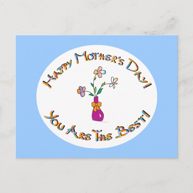 Cartão Postal Feliz dia de as mães (Frente)