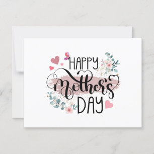 Cartão Postal Feliz Dia de as mães 2025 - Floral cômoda para as 