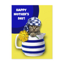 Feliz Dia de as mães. Gatinho Gato