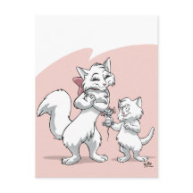 Feliz Dia de as mães! gato e gatinho mãe