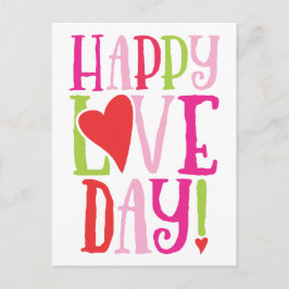 Cartão Postal Feliz Dia de os namorados de Dia de Amor