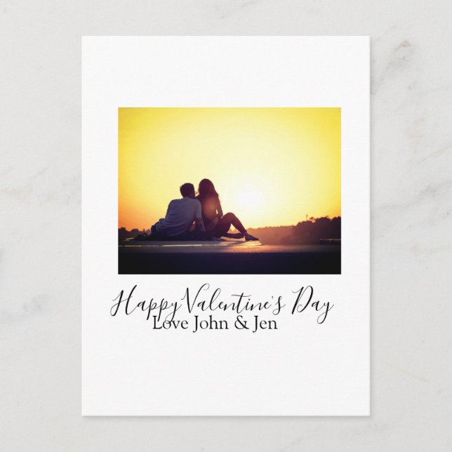 Cartão Postal Feliz dia de os namorados love add name fotografia (Frente)