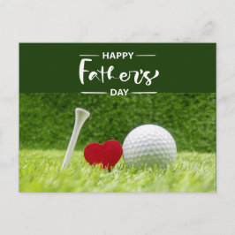 Cartão Postal Feliz Dia de os pais de golfe Pai de verde com amo